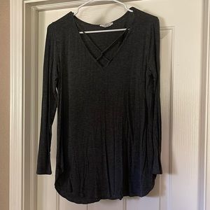 Cross front long sleeve